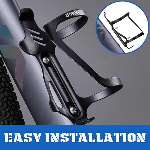Corki Cycles Side Side Load Bottle Bottle Cage ، حامل زجاجة ماء للدراجة الجانبية للدراجات على الطرق والجبال - 2 عبوة - سبيكة السوداء الألومنيوم in Saudi Arabia