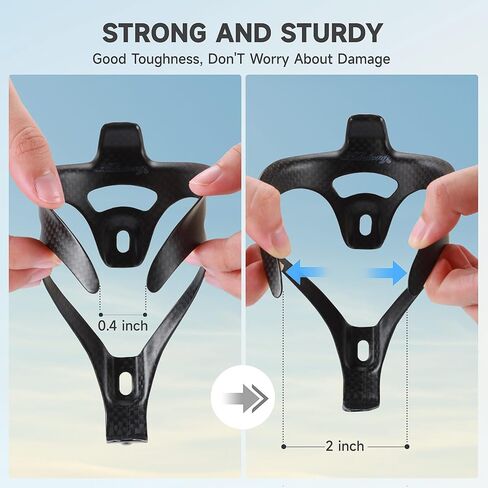 Bike Water Bottle Holder Ultra Light Carbon Fiber Water Bottle Cages for Road Bikes Mountain Gravel e Bike, for Diameter 70-74 mm Water Bottle (Weight 16±2g) Matte 1 Pack in Saudi Arabia