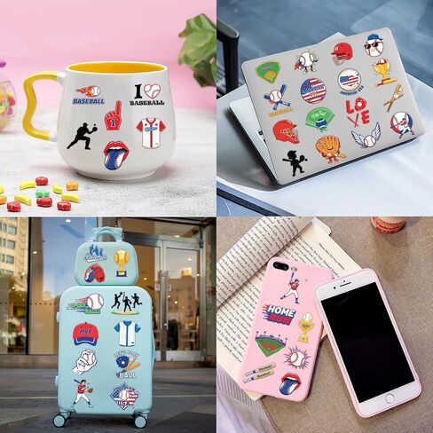 96 PCS Baseball Sports Pre-Cut Temporary Tattoos for Kids | Super Cute Baseball Themed Birthday Party Favors, Supplies, Decorations, Fake Tattoo Stickers (Multiple) in Kuwait