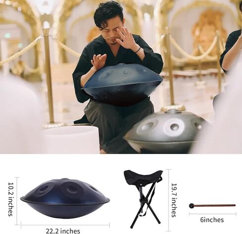 Kurd Handpan 22 "D Minor - 9 Note Handpan Drum for Profession in Kuwait