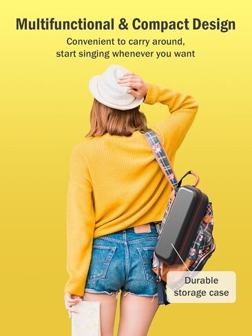 Wireless Bluetooth Karaoke Microphone, Built-in Loud Speaker for 10H Playback, Add Reverb/Duet Mode/Earbuds Monitoring, Portable Karaoke Machine for Entertainment & Singing Practice (Gray) in Kuwait
