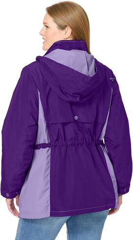 Woman Within Plus Size Colorblocked Taslon Anorak in Saudi Arabia