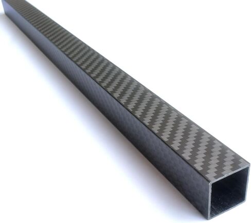 1pcs 3K Roll Wrapped Carbon Fiber Square Tube 15x15x13x420MM,1.0MM Wall Thickness,Twill Matte Finish in Kuwait