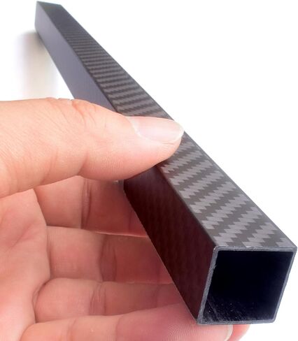 1pcs 3K Roll Wrapped Carbon Fiber Square Tube 15x15x13x420MM,1.0MM Wall Thickness,Twill Matte Finish in Kuwait