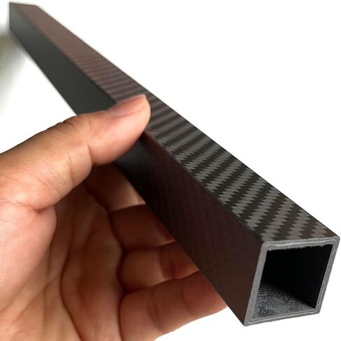 1pcs 3K Roll Wrapped Carbon Fiber Square Tube 15x15x13x420MM,1.0MM Wall Thickness,Twill Matte Finish in Kuwait