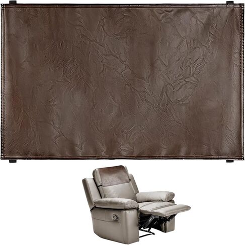 Homaisson Recliner Headrest Protector Cover, Coffee Leather Headrest Pad 17 x 27 Inches, Waterproof, Soft, Quality Easy to Clean, Universal Fit for Recliners, Sofa Head Covers with Adjustable Straps in Saudi Arabia