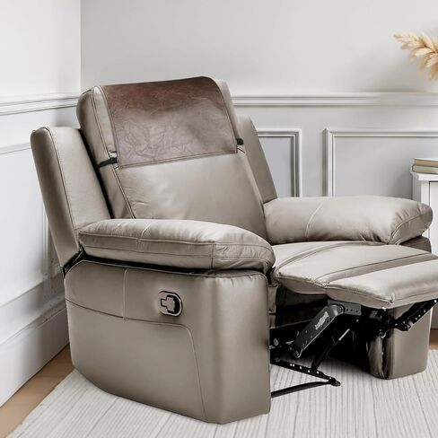 Homaisson Recliner Headrest Protector Cover, Coffee Leather Headrest Pad 17 x 27 Inches, Waterproof, Soft, Quality Easy to Clean, Universal Fit for Recliners, Sofa Head Covers with Adjustable Straps in Saudi Arabia