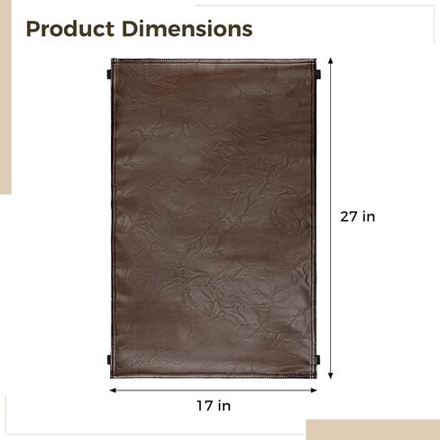 Homaisson Recliner Headrest Protector Cover, Coffee Leather Headrest Pad 17 x 27 Inches, Waterproof, Soft, Quality Easy to Clean, Universal Fit for Recliners, Sofa Head Covers with Adjustable Straps in Saudi Arabia
