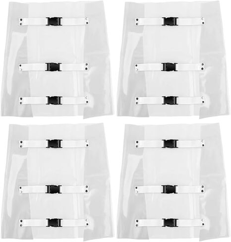 Chair Foot Cover Pad - 4Pcs Clear Plastic Washable Clinic Unit Chair Toe Covers Sleeve Non-Slip Foot Cushion Pads, 18.9x15.7in in Saudi Arabia