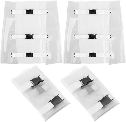 Chair Foot Cover Pad - 4Pcs Clear Plastic Washable Clinic Unit Chair Toe Covers Sleeve Non-Slip Foot Cushion Pads, 18.9x15.7in in Saudi Arabia