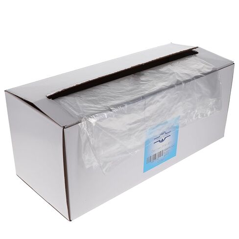 HSB 101162 ، أكمام غطاء كرسي الأسنان ، أغطية واقية صحية لكراسي الأسنان ، يمكن التخلص منها ، متينة وعالية الجودة ، بولي ، 29 "W × 80" L ، Clear ، 125/PK in Kuwait