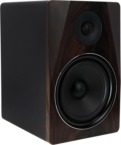 Rockville APM8D 8" 500W Active Powered Studio Monitor Speakers (Pair) - Dark Wood, Bi-Amplified, Neodymium Silk Dome Tweeter, Class D Amplifier, USB Input, XLR/RCA, Volume & Bass/Treble Controls in Kuwait