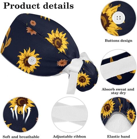 Brain with Knowledge Women's Working Caps with Scrunchies Lace-Up Hat Unisex Hair Covers One Size in Saudi Arabia