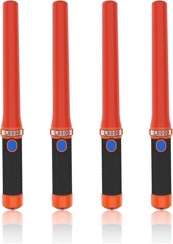 LED عصا المرور للمراقبة حركة المرور 16 بوصة ، 2 أجهزة كمبيوتر عالية وضوح وضوح الرموز مع 3 أوضاع وميض ، مقاومة للماء ، مقبض مضاد للانزلاق ، الصولجان المارام in Kuwait