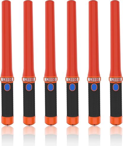 LED عصا المرور للمراقبة حركة المرور 16 بوصة ، 2 أجهزة كمبيوتر عالية وضوح وضوح الرموز مع 3 أوضاع وميض ، مقاومة للماء ، مقبض مضاد للانزلاق ، الصولجان المارام in Kuwait
