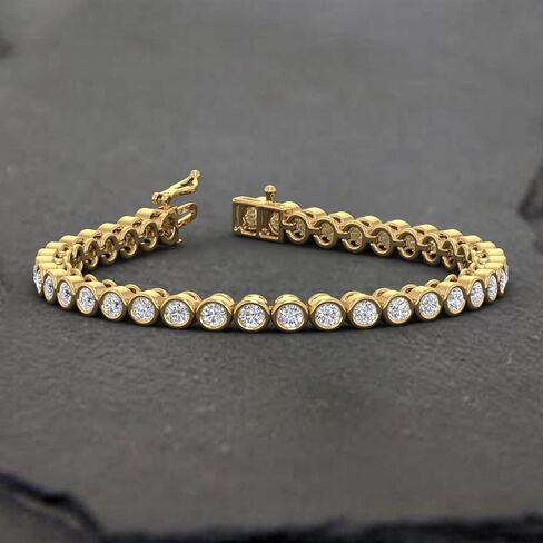 5 قيراط مجموعة سوار تنس الماس في الذهب 10K (7.5 بوصة) in Kuwait