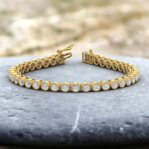 5 قيراط مجموعة سوار تنس الماس في الذهب 10K (7.5 بوصة) in Kuwait