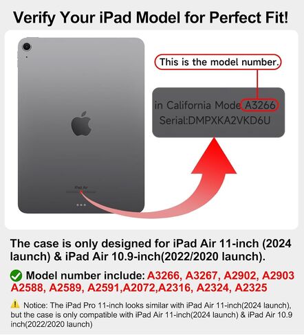Case for iPad-Air 5th/4th Generation Clear - with Screen Protector,Non-Yellowing,Slim/Thin/Hard Back Cover, Supports Apple Pencil 2, Case for iPad Air /5/4 (2022/2020,10.9 Inch) in Saudi Arabia