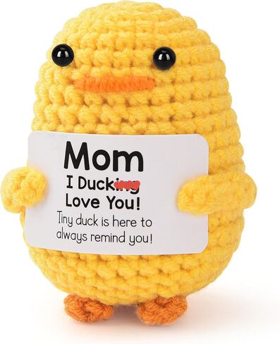 Dad Gifts for Fathers Day, Emotional Support Handmade Crochet Duck Gift for Dad Papa Father from Daughter Wife Son in Saudi Arabia