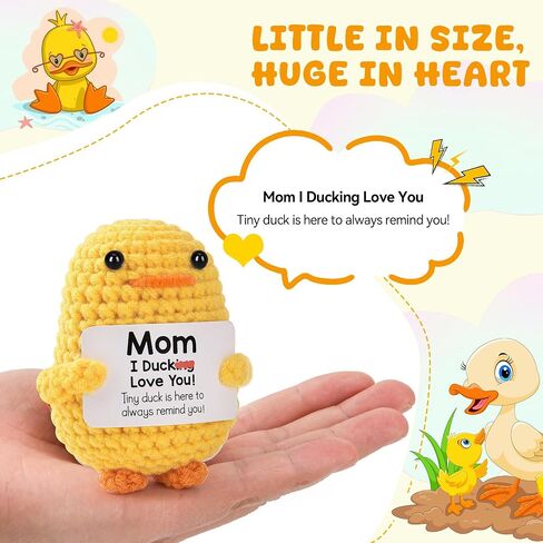 Dad Gifts for Fathers Day, Emotional Support Handmade Crochet Duck Gift for Dad Papa Father from Daughter Wife Son in Saudi Arabia