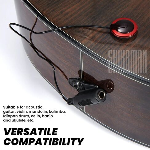 Piezo الاتصال بالميكروفون التقاطات للغيتار ، الكمان ، فيولا ، التشيلو ، البانجو ، القيثارة ، المندولين والمزيد (3 عبوات) in Kuwait
