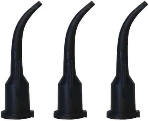 100/PK أسنان البلاستيك Luer Lock Curved Tips لمواد التسليم نصائح بلاستيكية سوداء in Saudi Arabia