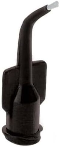 100/PK Dental Plastic Luer-lock منحني مع نصائح الفرشاة لمواد توصيل نصائح بلاستيكية سوداء ، فرشاة قابلة للتعديل in Kuwait