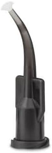 100/PK Dental Plastic Luer-lock منحني مع نصائح الفرشاة لمواد توصيل نصائح بلاستيكية سوداء ، فرشاة قابلة للتعديل in Kuwait
