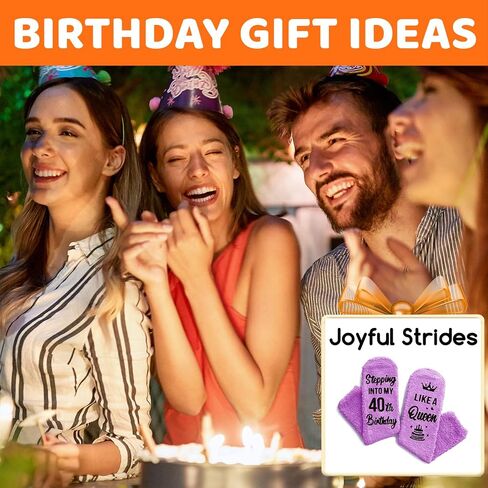 HAPPYPOP Cute 40th Birthday Gifts for Women - Socks for 40 Year Olds, Born in 1985 in Saudi Arabia
