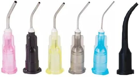 100/PK Dental Plastic Plastic Pre-Bent 18GA Priner Tips Tips يمكن التخلص من تلميحات البلاستيك (الأسود المجلس) in Saudi Arabia