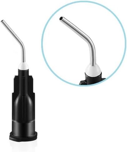100/PK Dental Plastic Plastic Pre-Bent 18GA Priner Tips Tips يمكن التخلص من تلميحات البلاستيك (الأسود المجلس) in Saudi Arabia
