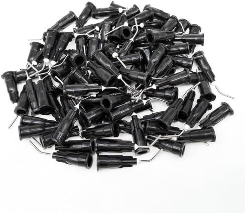 100/PK Dental Plastic Plastic Pre-Bent 18GA Priner Tips Tips يمكن التخلص من تلميحات البلاستيك (الأسود المجلس) in Saudi Arabia