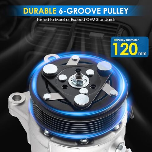 Car A/C ضاغط ملاءمة لـ Buick Lacrosse 2012 ، لـ Cadillac SRX 2012-2016 V6 3.6L ضاغط AC البديل AC AUTOMOTIVE 977011U600 ، 19352553 ، 19354656 A/C ضاغط CAR CO 22224C in Kuwait