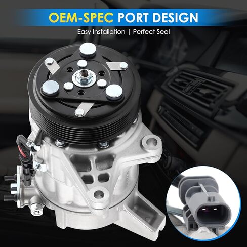 Car A/C ضاغط ملاءمة لـ Buick Lacrosse 2012 ، لـ Cadillac SRX 2012-2016 V6 3.6L ضاغط AC البديل AC AUTOMOTIVE 977011U600 ، 19352553 ، 19354656 A/C ضاغط CAR CO 22224C in Kuwait