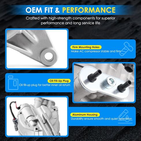 Car A/C ضاغط ملاءمة لـ Buick Lacrosse 2012 ، لـ Cadillac SRX 2012-2016 V6 3.6L ضاغط AC البديل AC AUTOMOTIVE 977011U600 ، 19352553 ، 19354656 A/C ضاغط CAR CO 22224C in Kuwait