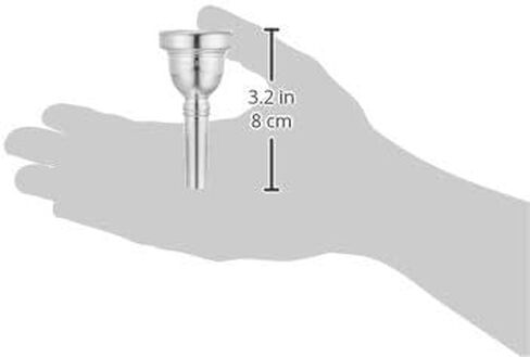 Bach 3504C Small Shank Tenor Trombone Mouthpiece, Silver Plated, 4C Cup Medium Shallow in Saudi Arabia