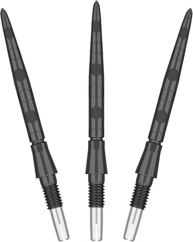 Darts Target Swiss Point Storm Steel Points ، Onyx (3 حزمة مجموعة من النصائح) 26 مم/30 مم/35 مم - الذهب/الفضة/الأسود | تغيير نقاط السهام ، ونصائح احتياطية ، وملحقات السهام المهنية in Kuwait