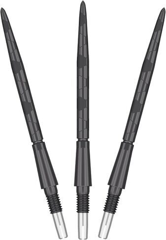 Darts Target Swiss Point Storm Steel Points ، Onyx (3 حزمة مجموعة من النصائح) 26 مم/30 مم/35 مم - الذهب/الفضة/الأسود | تغيير نقاط السهام ، ونصائح احتياطية ، وملحقات السهام المهنية in Kuwait
