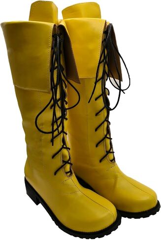 Men's Medieval Renaissance Boots Pirate Costume Boots Viking Gothic Leather Boot High Tube Tied Shoes Halloween Cosplay for Adults in Saudi Arabia