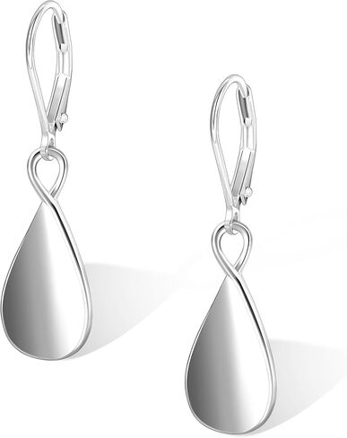 925 Sterling Silver Teardrop Dangle Earrings for Women Leverback Drop Dangle Earrings Jewelry Hypoallergenic Sterling Silver Teardrop Earring for Women Gifts in Saudi Arabia