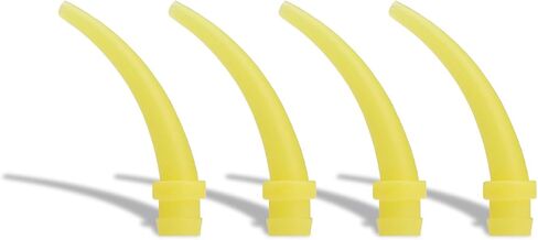 Yellow Dental Mixing Tips Ratio 1:1 Disposable Dental Silicone Tips Dental Impression Accessories Made of Medical Grade Materials Strong Corrosion Resistance and Accurate Control（50mm,50 pcs） in Saudi Arabia