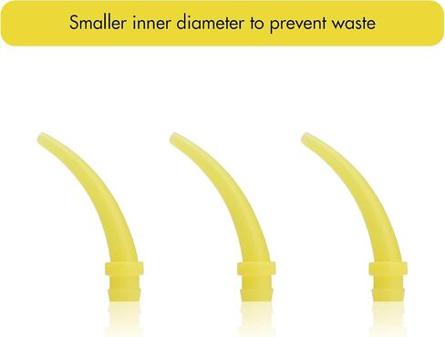 Yellow Dental Mixing Tips Ratio 1:1 Disposable Dental Silicone Tips Dental Impression Accessories Made of Medical Grade Materials Strong Corrosion Resistance and Accurate Control（50mm,50 pcs） in Saudi Arabia