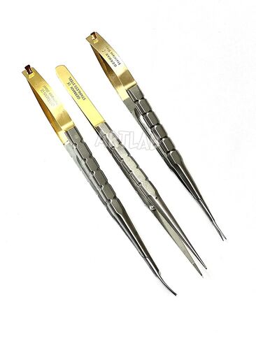 Professional German | Castroviejo Needle Holder Scissors Tying Forcep| Castroviejo Micro Scissors Needle Holder Straight Curved TC 6"| Dental Eye Instruments CE (Tying Forceps 6") in Kuwait