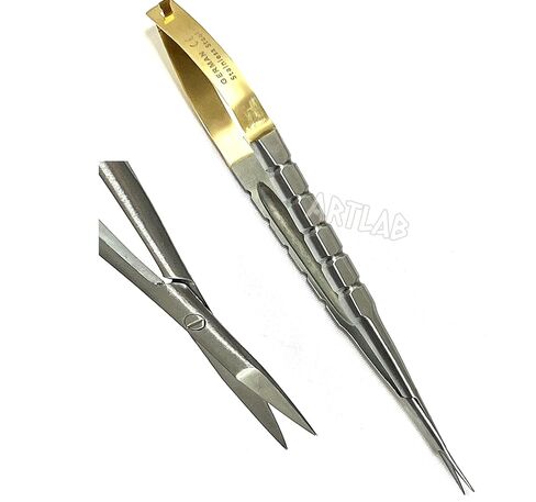 Professional German | Castroviejo Needle Holder Scissors Tying Forcep| Castroviejo Micro Scissors Needle Holder Straight Curved TC 6"| Dental Eye Instruments CE (Tying Forceps 6") in Kuwait