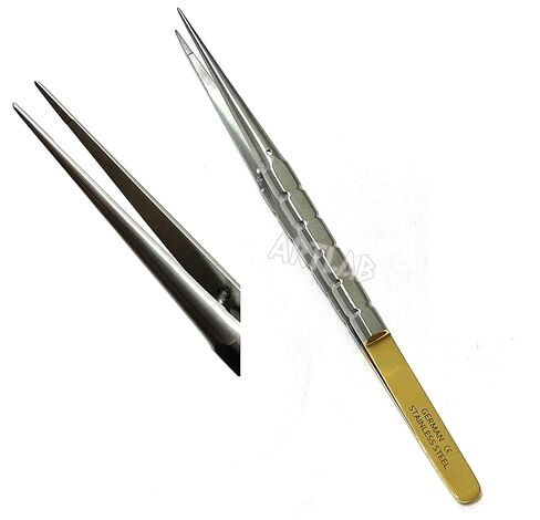 Professional German | Castroviejo Needle Holder Scissors Tying Forcep| Castroviejo Micro Scissors Needle Holder Straight Curved TC 6"| Dental Eye Instruments CE (Tying Forceps 6") in Kuwait