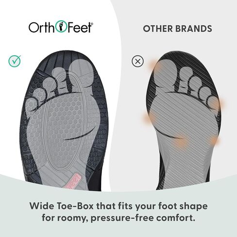 Orthofeet Men's Orthopedic Knit Lava No Tie Sneakers in Saudi Arabia