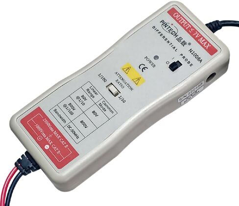 PINTECH High Voltage Differential Probe, 100MHz, 800V, 100X/10X Attenuation, with Standard BNC Interface, Oscilloscope Probe Kit Accessory N1008B in Saudi Arabia