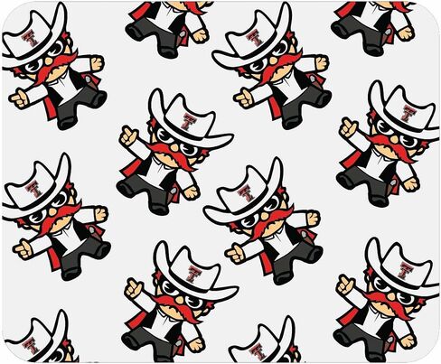 OTM Essentials Texas Tech University Fabric Mouse Pad ، ملحقات المكتب ، وسادة فأر ألعاب النسيج القياسية ، كلاسيكية in Saudi Arabia