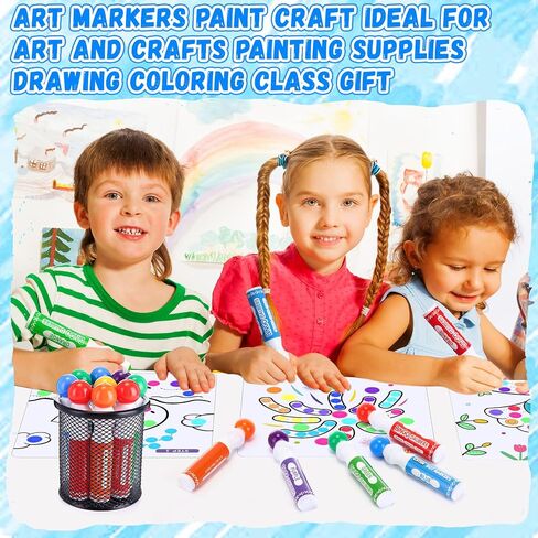 CRTIIN 36 حزمة ألوان مختلطة مجموعة من Bingo Daubers Dot Markers لوازم Bingo في 6 ألوان علامات فنية الطلاء مثالية للفن والحرف الرسم مستلزمات الرسم فئة التلوين هدية in Kuwait