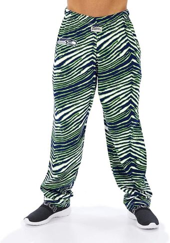 Zubaz NFL Men's Classic Zebra Print Logo Pants ، تباين الفريق in Kuwait